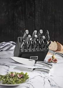 Elevate your cooking experience with the Cuisinart Normandy 19-Piece Cutlery Block Set, featuring stainless steel and ashwood black handles. Perfect for everyday use, this comprehensive set includes knives, forks, and spoons, all stored in a compact block.