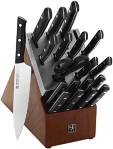 Here is the output:

"Experience razor-sharp cutting with this 20-piece knife set from Henckels, featuring chef, bread, and steak knives, expertly engineered in Germany for over a century."