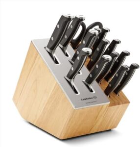 Master the art of kitchen prep with Premier by Calphalon's 15-piece knife set featuring SharpIN Edgetech for precise cuts, perfect for slicing, dicing, and mincing. Upgrade your cooking game!