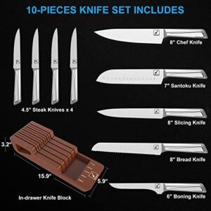 Here is the optimized SEO meta description:

"Discover the imarku 10-piece Japanese stainless steel knife set with wooden drawer organizer. Sharp and durable, perfect for chefs and home cooks alike. Dishwasher safe and a great gift idea for women or men."