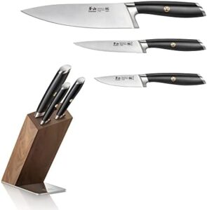 Here is the generated meta description:

"Upgrade your cooking experience with Cangshan L Series' 4-Piece HUA Knife Block Set, forged from German steel and featuring a sleek black design. Perfect for home chefs."