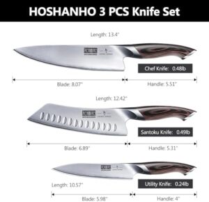 Discover the ultimate professional kitchen knife set! This 3-piece Japanese high carbon stainless steel set features ultra-sharp blades and ergonomic Pakkawood handles for precise cutting. Perfect for chefs and home cooks alike, with discounts available on this top-rated set.