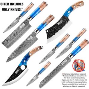 Here is the optimized SEO meta description:

"Experience precise cutting with JIKKO's 9-piece Japanese Chef Knife Set. Includes ultra-sharp high carbon steel blades and ergonomic olive wood handles for comfortable grip. Perfect for home cooks and professional chefs alike!"