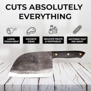 Here is the optimized meta description:

"Unlock precision cooking with this high-carbon steel knife set featuring Lixy and Promaja designs. Ergonomic handles for comfortable grip, perfect for chopping, dicing, BBQ & grill tasks."