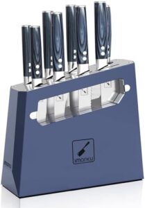 "Unlock precise cooking with imarku's 9-piece kitchen knife set, featuring Japanese stainless steel blades and ergonomic handles. Perfect gifts for women."