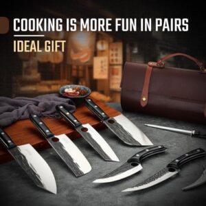 Here is the generated SEO meta description:

"Sharpens your cooking skills with Huusk's Serbian Chef Knife Set. Includes hand-forged high carbon steel knives and an ebony handle, perfect for dads or gifting. Discover a cut above the rest with this premium kitchen set."