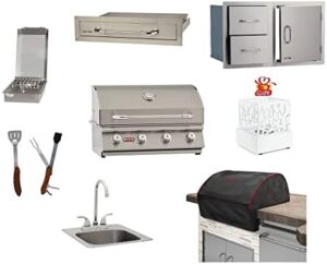 Experience backyard gatherings like never before with the AMS BULL grill 30" Outlaw BBQ Grill, featuring a single side burner and spacious combo drawer. Enjoy cooking and entertaining with friends and family!