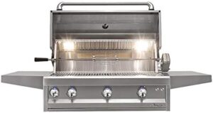 Savor the ultimate backyard cooking experience with Artisan's 36-inch built-in gas grill, featuring 630 sq. in. of grilling space and advanced propane burner system for perfect sears and heat control.