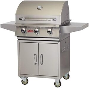 "Experience backyard grilling perfection with the Bull Steer Premium 24-Inch Grill on Cart, featuring a spacious cooking area and convenient cart design. Enjoy sizzling results with propane fuel. Limited time offers: get up to 15% off!"