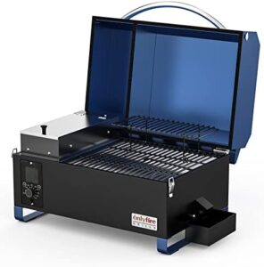 Here is the generated SEO meta description:

"Experience portable grilling perfection with this Onlyfire BBQ Wood Pellet Grill Smoker featuring digital control, LED screen, and 2 tiers cooking area. Perfect for RV camping, backyard use, or on-the-go cooking."