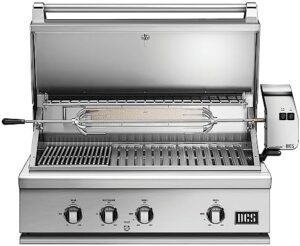 Mastering the grill game with DCS Built-In Traditional Grill with Rotisserie, featuring a 36-inch natural gas design and rotisserie for perfect cooking results.