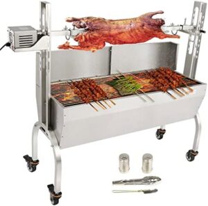 Here is the optimized SEO meta description:

"Grill with precision and ease using VEVOR's Stainless Steel Rotisserie Grill, ideal for whole pig, lamb, or goat roasting. Enjoy effortless cooking with its 50W electric motor."