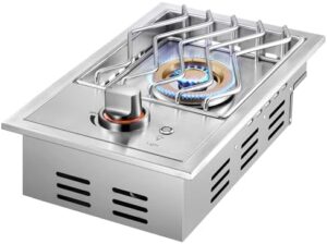 Discover high-quality outdoor grilling side burners for your BBQ island or kitchen, featuring a sturdy 304 stainless steel construction and 17,500BTU natural gas performance. Perfect for any cooking setup.