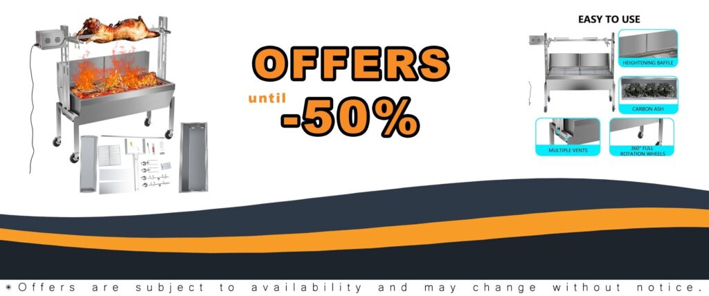 40W Electric BBQ Rotisserie Grill Kit with High Load Capacity