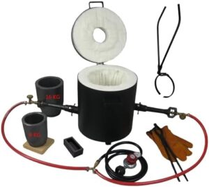 Here is the meta description:

"Melt metal with precision using this double burner gas forge kit. Includes 16KG propane furnace, lifting and pouring tongs, and 2-in-1 tool for versatile casting. Perfect for hobbyists and professionals alike."