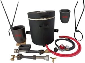 Here is the meta description:

"Melt metal with precision using this double burner gas forge kit. Includes 16KG propane furnace, lifting and pouring tongs, and 2-in-1 tool for versatile casting. Perfect for hobbyists and professionals alike."