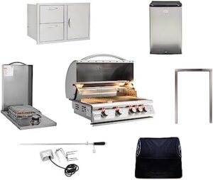 Upgrade your outdoor cooking experience with the BLAZE BBQ Outdoor Package featuring a 32" LTE built-in gas grill, single side burner, and accompanying storage drawers. Perfect for backyard gatherings. Save on this complete bundle!