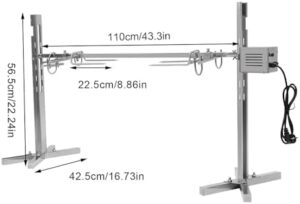 Here is the optimized meta description:

"Indulge in outdoor grilling with our stainless steel BBQ rotisserie kit, perfect for cooking chicken, meat and more. Complete grill roaster kit for picnics and outdoor gatherings."