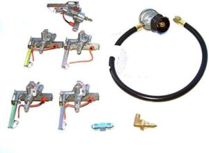 "Convert your old gas grill to liquid propane with the BBQ Grill Bull Conversion Kit, compatible with NAT to LP models. Easy installation and durable construction for a seamless upgrade."