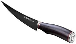 Discover the ROUTE83 Knives by Moe Cason, featuring an XL 8" boning knife with a premium ebony wood handle. Unlock precision and ease of use in your kitchen today!