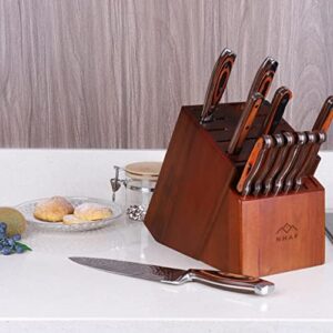 Organize your kitchen with the 24 Slot Knife Block, featuring a built-in sharpener and premium wooden storage. Perfect for chefs and home cooks, with 3 bonus accessories included!