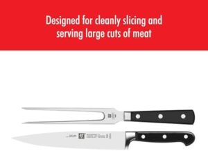 Optimize your kitchen cutting experience with this Professional S 2-Piece Razor-Sharp German Carving Knife Set, made in a company-owned German factory with special formula steel perfected for almost 300 years. Dishwasher safe and ideal for fine dining. Save up to 30% on this premium set today!