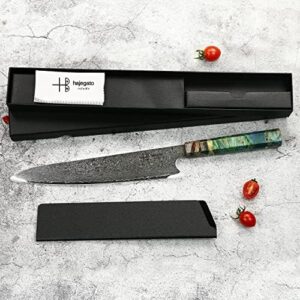 Here is the meta description:

Discover the Damascus Chef Knife's unique handle andVG10 67-layer Damascus steel, perfect for professional Japanese chefs. Sharp Gyuto knife with exceptional durability.