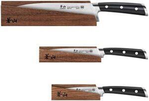"Discover the TS Series 1020854 Swedish 14C28N Steel Forged 3-Piece Starter Knife Set, perfect for beginners. Includes three knives with wood sheaths, ideal for any kitchen or outdoor adventure."