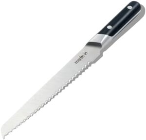 Sharp cooking with the France Cookware 9" Inch Bread Knife! Full tang design and truffle black handle ensure a precise cut. Perfect for bakers, chefs, or home cooks. Enjoy a culinary upgrade without breaking the bank (limited time discounts available)!
