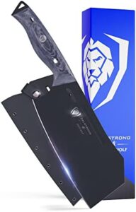 Here is the optimized meta description:

"Slice through prep work with ease using this heavy-duty Meat Cleaver Knife, featuring a zero-friction blade and camo handle. Includes leather sheath for storage."