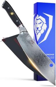 Here is the meta description:

"Upgrade your kitchen with the Shogun Series ELITE Hybrid Cleaver & 8" Chef Knife. Razor-sharp AUS-10V steel and heavy-duty design for effortless meat cutting, plus a durable sheath cover included."