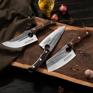 Here is the generated SEO meta description:

"Elevate your cooking experience with Torio's premium butcher knife set, featuring high-carbon stainless steel blades and a durable wenge hardwood handle. Perfect for BBQ enthusiasts and home cooks alike."