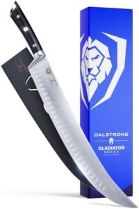 Here is the meta description:

"Get razor-sharp results with this 14-inch Gladiator Series Elite butcher knife, forged from high-carbon German steel. Perfect for slicing and dicing, this NSF-certified knife comes with a sheath included. Great gift idea!"