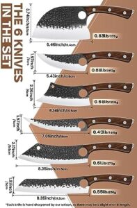 Elevate your cooking experience with this 12-piece hand-forged Serbian butcher knife set, featuring meat cleaver and boning knives. Includes roll bag for home use or outdoor adventures.