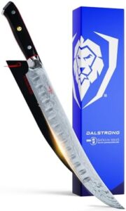 Discover the Shogun Series ELITE 10-inch Butcher Knife, crafted with Japanese AUS-10V Super Steel and a durable G10 handle. Perfect for BBQ enthusiasts and chefs alike, this premium knife comes with a sheath included.
