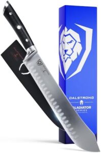 Discover the ultimate cutting tool: Bull Nose Butcher Knife, featuring 10-inch high-carbon premium German steel and a durable G10 handle. Perfect for BBQ enthusiasts, includes NSF-certified sheath guard.