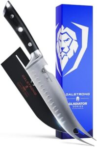 Here is the generated SEO meta description:

"Unleash culinary mastery with the BBQ Pitmaster Meat Knife, featuring a forged high carbon German steel blade, ergonomic G10 handle and NSF certification. Enjoy effortless slicing and opening with its forked tip and bottle opener."