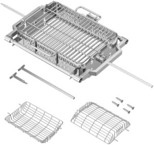 Discover the perfect grill accessories! This Rotisserie Basket Kit fits Kamado Joe grills, featuring a Quick Connect Rod for easy assembly. Perfect for flat and tumbler cooking, great value with no coupons needed!