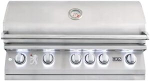 "Savor outdoor gatherings with this 40-inch natural gas grill, perfect for family BBQs. Compact design and durable construction for long-lasting use."