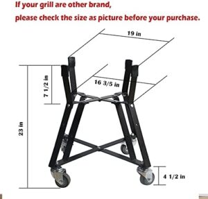 Discover the ultimate rolling cart for your Big Green Egg accessories, featuring heavy-duty locking caster wheels and powder-coated steel construction. Perfect for large grills like Kamado Joe.