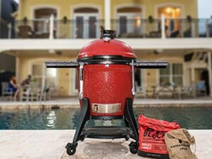 Discover the ultimate grilling experience with Kamado Joe Big Joe III charcoal kamado grill, red. Perfect for backyard gatherings and BBQs.