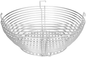 Create multiple cook zones with the Stainless Steel Charcoal Basket Grill Accessory for Classic Joe charcoal grills and smokers. Perfect for versatile cooking experiences, ideal for 18-inch grills.