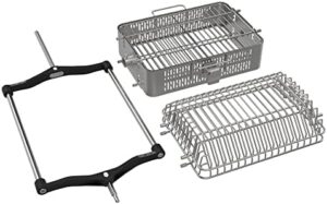 Elevate your outdoor cooking experience with the JoeTisserie Basket Kit, featuring flat and tumbler baskets for Classic and Big Joe Grills. Perfect accessory for grilling enthusiasts!