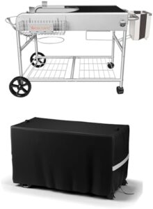 Enrich your outdoor cooking experience with this premium grill table and cover for Weber Kettle grills. Features a sturdy cart, large surface, and durable design for effortless entertaining.
