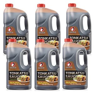 Experience the authentic taste of Japan with Otafuku Tonkatsu Sauce for pork cutlets. Perfect for restaurants and foodies, this 1/2 gallon bulk size comes in a 6-pack.