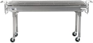 Savor backyard gatherings with the Backyard Pro CHAR60SS 60" Stainless Steel Charcoal Grill, featuring removable legs and cover for effortless transport. Perfect for large families or entertaining guests!