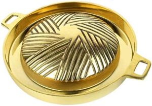 Sear your favorite meats with the Mookata Brass Grill Pan, perfect for indoor/outdoor cooking! With non-stick coating and heat distribution technology, achieve restaurant-quality BBQ results. Perfect gift or upgrade your home cooking experience. Limited time offer: 15% off and free shipping.
