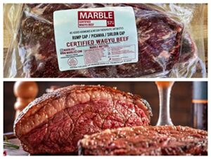 Savor the rich flavor of premium Marble 57° Wagyu beef, perfect for grilling or pan-searing. Enjoy tender, juicy cuts with up to 30% marbling and a buttery texture.