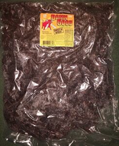 Get a snack fix with Damn Good Beef Jerky's 5-pound bag of sweet and spicy goodness, perfect for on-the-go munching!