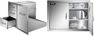 "Upgrade your outdoor living space with this BBQ door combo featuring double access doors, perfect for storing utensils and accessories, with ample storage for a seamless cooking experience."